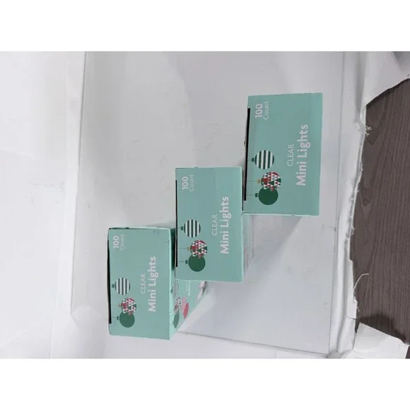 Lot Of 3 LED Mini Christmas Lights Clear 21' 100-Count Indoor Outdoor - Picture 2 of 2